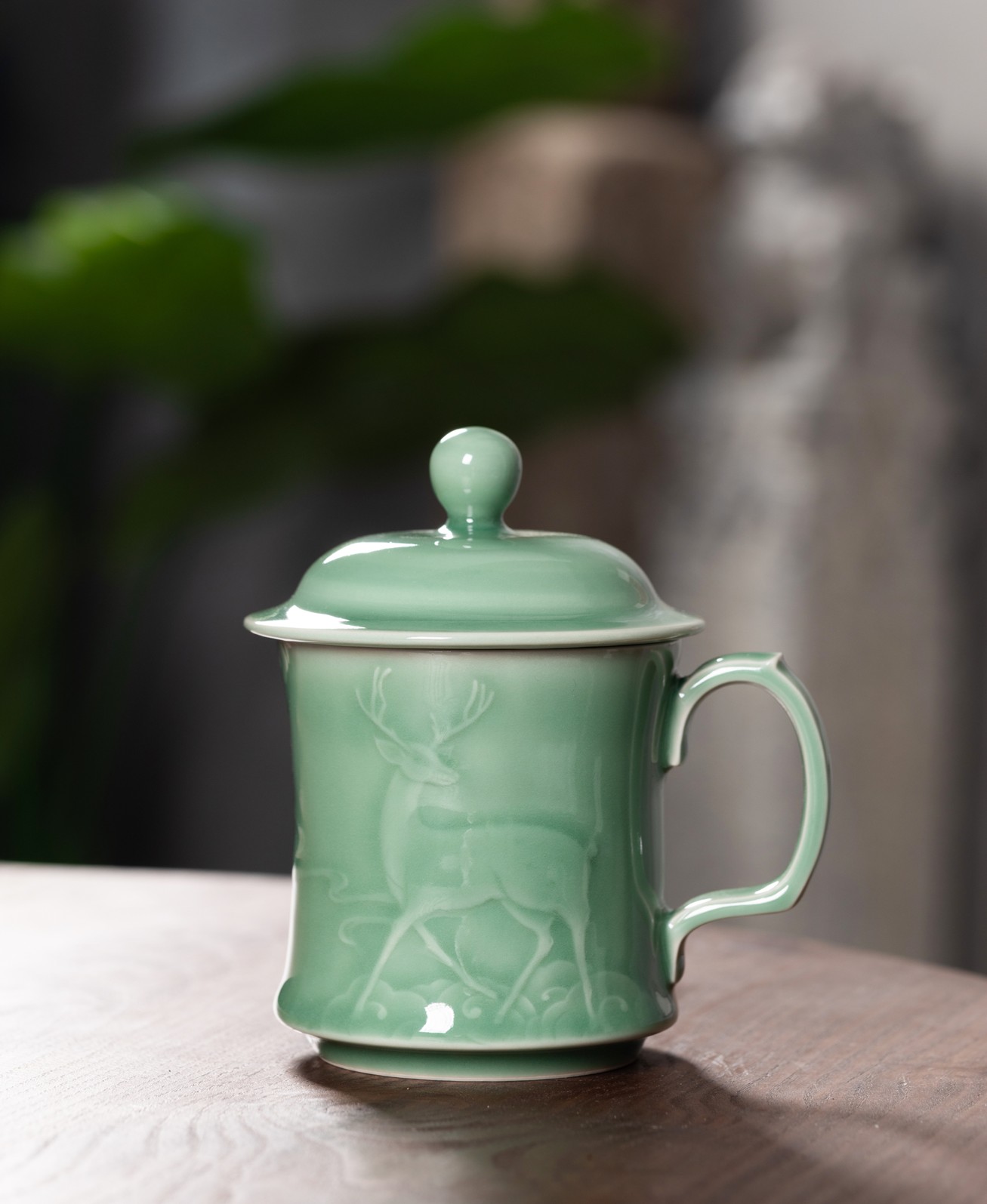 Deer celadon teacup — ZHEN Collection